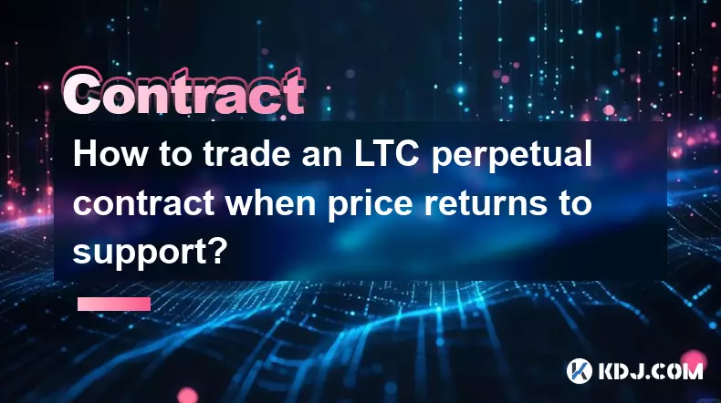 How to trade an LTC perpetual contract when price returns to support?