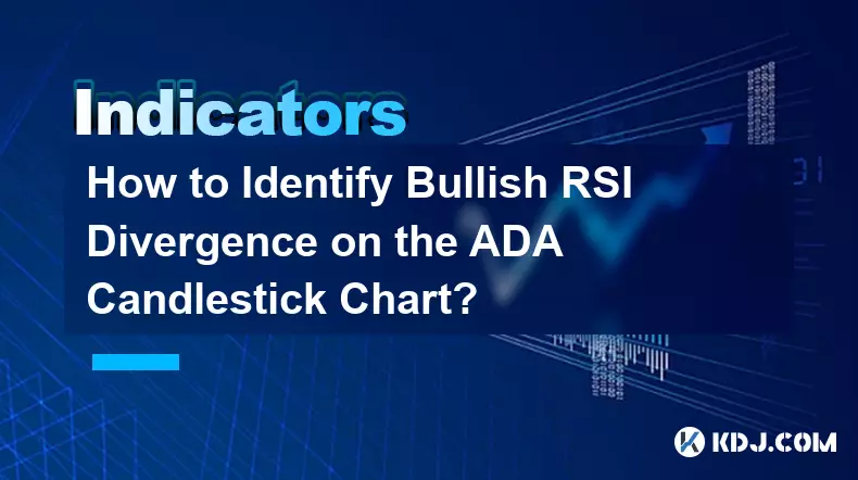 Comment identifier la divergence haussière du RSI sur le graphique en chandelier ADA ?