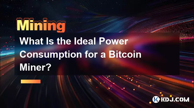 Was ist der ideale Stromverbrauch für einen Bitcoin Miner?